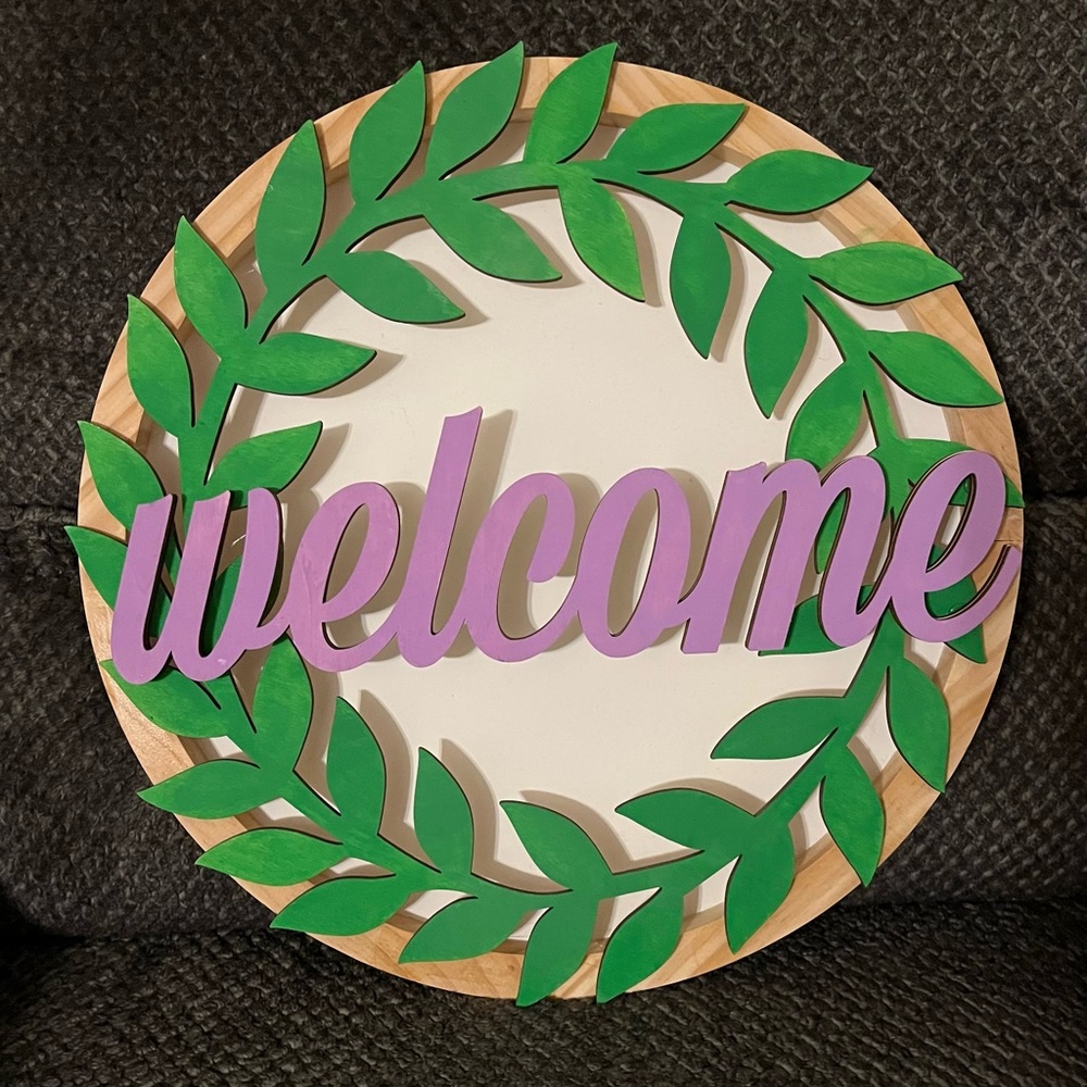 Hand crafted and painted wood wall decor